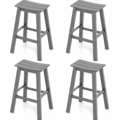 Tangkula Patio Bar Stools Set of 2/4