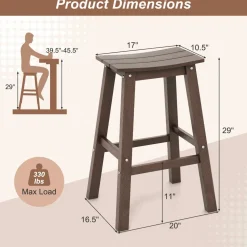 Tangkula Patio Bar Stools Set of 2/4