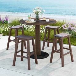 Tangkula Patio Bar Stools Set of 2/4