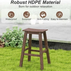 Tangkula Patio Bar Stools Set of 2/4