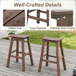 Tangkula Patio Bar Stools Set of 2/4