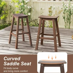 Tangkula Patio Bar Stools Set of 2/4