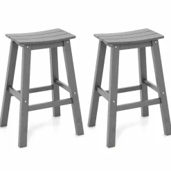 Tangkula Patio Bar Stools Set of 2/4