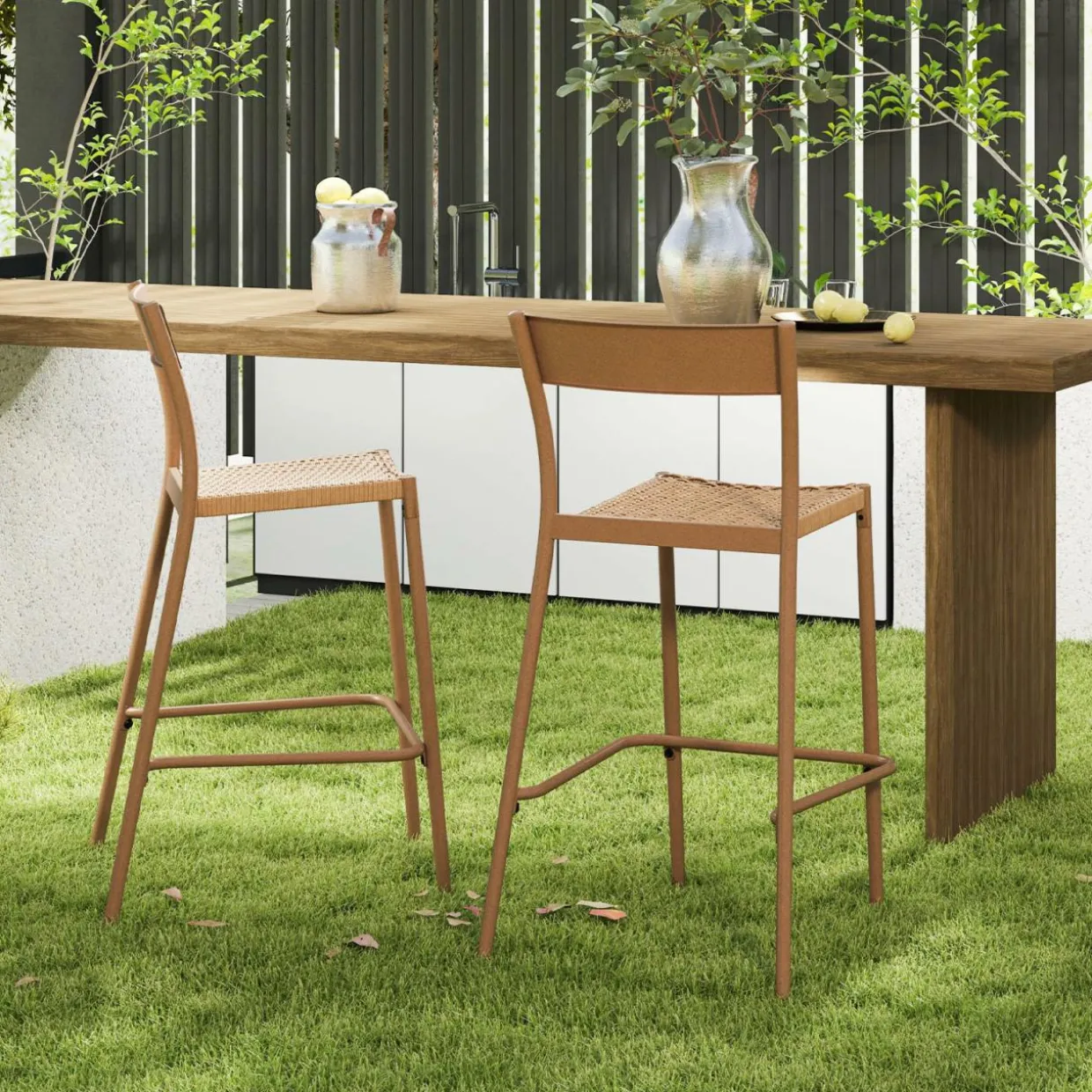 Tangkula Patio Barstools Set of 2/4
