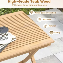 Tangkula Patio Bistro Table Chair Set