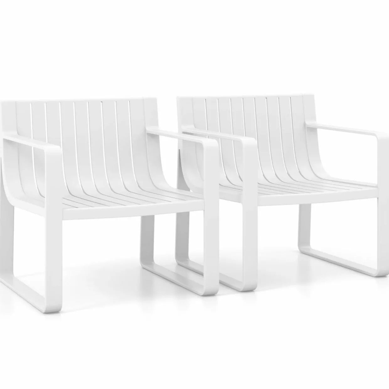 Tangkula Patio Chairs Set of 2/4, Weather-Resistant Plastic Outdoor Armchairs