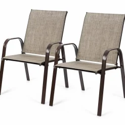 Tangkula Patio Dining Chairs, Outdoor Bistro Chairs