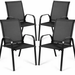 Tangkula Patio Dining Chairs, Outdoor Bistro Chairs