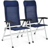 Tangkula Patio Folding Chairs, Portable Reclining Chairs with 7-Position Adjustable Back & Padded Headrest