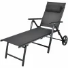 Tangkula Patio Lounge Chair w/Wheels, Outdoor Folding Chaise Lounger w/7 Adjustable Backrest Positions