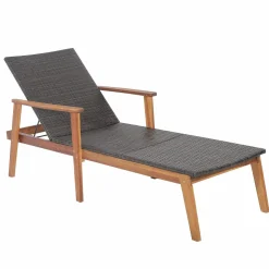 Tangkula Patio Lounge Chair, 4-Position Adjustable Recliner with Fully Flat Position