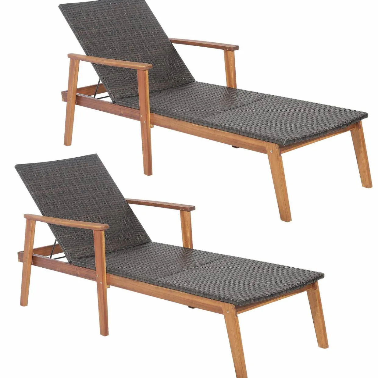 Tangkula Patio Lounge Chair, 4-Position Adjustable Recliner with Fully Flat Position