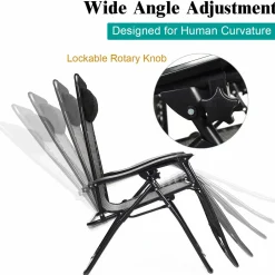 Tangkula Patio Rattan Zero Gravity Lounge Chair