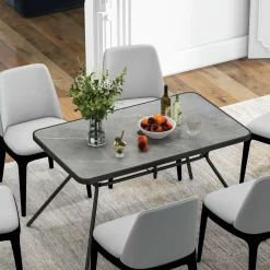 Tangkula Patio Rectangle Dining Table, 49