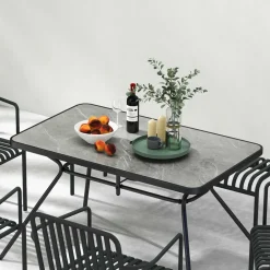 Tangkula Patio Rectangle Dining Table, 49
