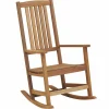 Tangkula Patio Rocking Chair, Ergonomic High-Back Outdoor Rocker with Smooth Rocking Base