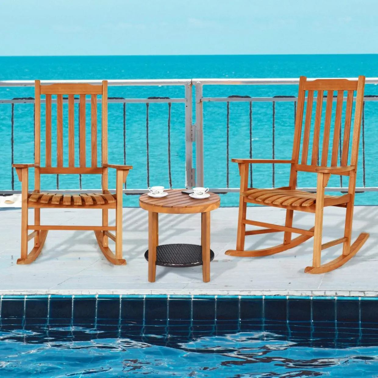 Tangkula Patio Rocking Chair,w/Heavy-Duty 350 LBS Weight Capacity
