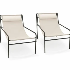 Tangkula Patio Sling Lounge Chair, Modern Sling Accent Chair