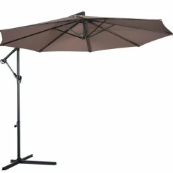 Tangkula Patio Umbrella, 10 ft Outdoor Offset Hanging Umbrella with Crank and Cross Base