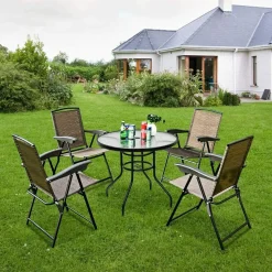 Tangkula 5PCS Bistro Patio Furniture Set