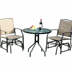 Tangkula 3PCS Bistro Set, Patio Bistro Furniture Set
