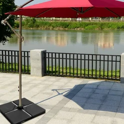 Tangkula 4PCS Patio Cantilever Offset Umbrella Base Weight Stand, 38" x 38" Umbrella Base