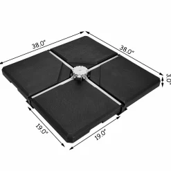 Tangkula 4PCS Patio Cantilever Offset Umbrella Base Weight Stand, 38
