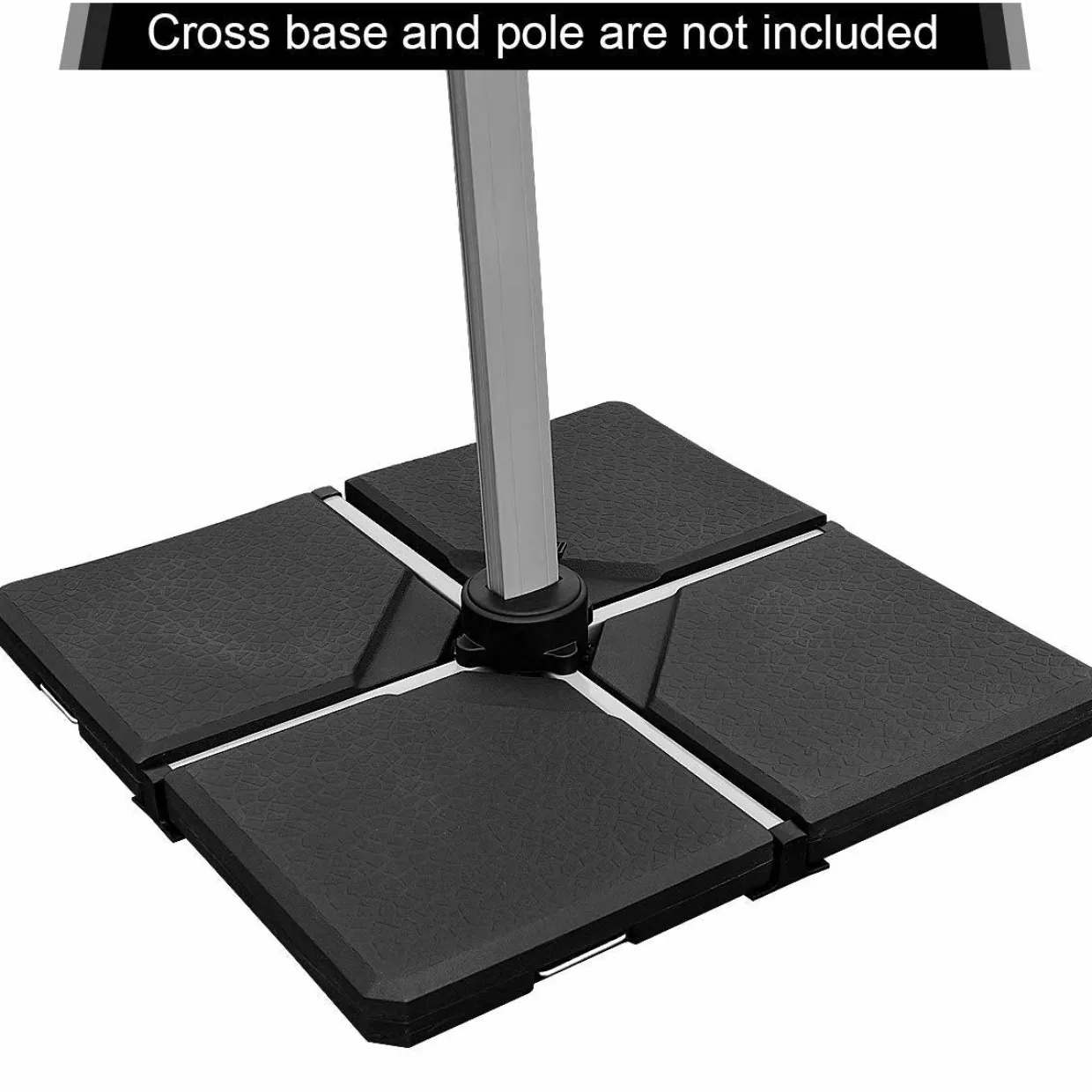 Tangkula 4PCS Patio Cantilever Offset Umbrella Base Weight Stand, 38" x 38" Umbrella Base