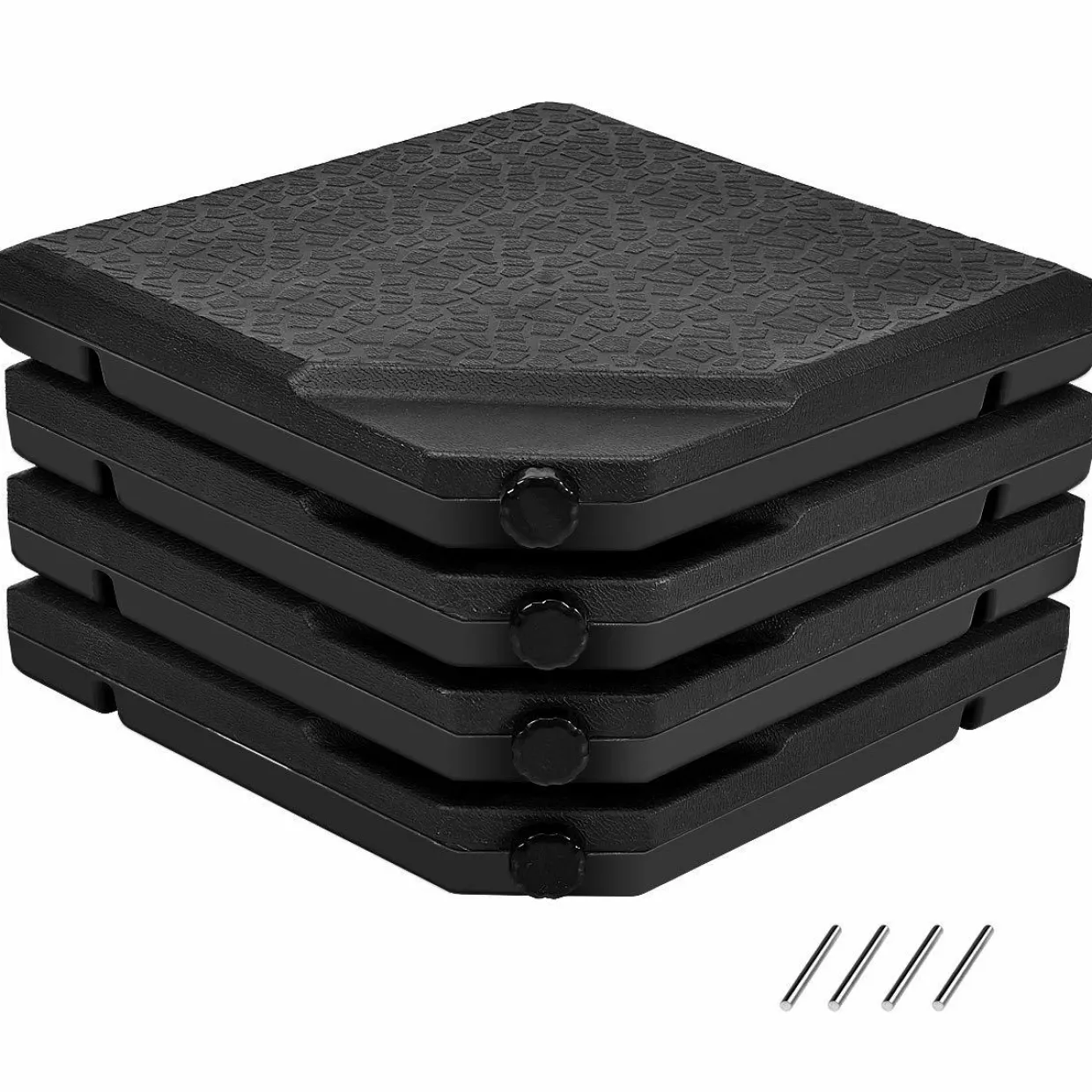 Tangkula 4PCS Patio Cantilever Offset Umbrella Base Weight Stand, 38" x 38" Umbrella Base