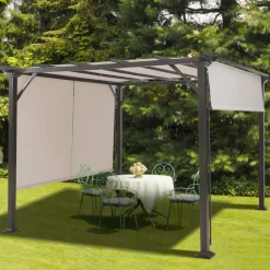 Tangkula 2PCS 16x4 Ft Universal Replacement Canopy for Pergola Structure