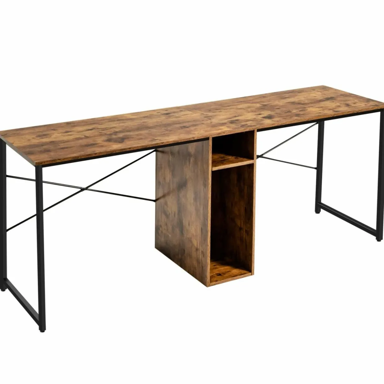Tangkula 2-Person Desk Double Computer Desk, 79 Inch Home Office Desk with Storage & Cabinet