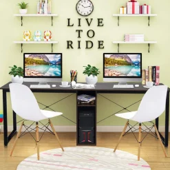 Tangkula 2-Person Desk Double Computer Desk, 79 Inch Home Office Desk with Storage & Cabinet