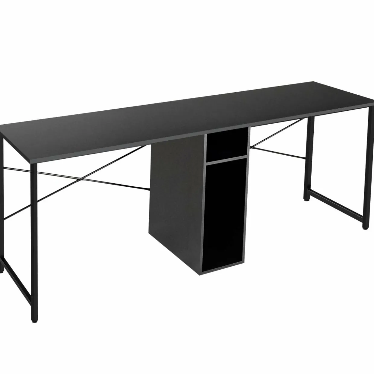 Tangkula 2-Person Desk Double Computer Desk, 79 Inch Home Office Desk with Storage & Cabinet