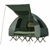 Tangkula 2-Person Outdoor Foldable Camping Tent with Air Mattress & Sleeping Bag