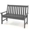 Tangkula 2-Person Outdoor Garden Park Bench, All-Weather HDPE Patio Loveseat Chair with Cozy Backrest