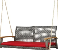 Tangkula 2-Person Outdoor Porch Swing with 118