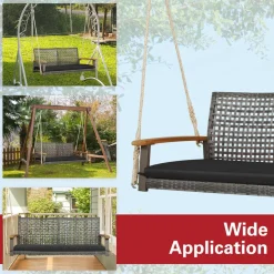 Tangkula 2-Person Outdoor Porch Swing with 118