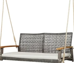 Tangkula 2-Person Outdoor Porch Swing with 118