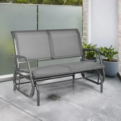 Tangkula 2-Person Patio Glider, Outdoor Swing Bench