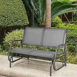 Tangkula 2-Person Patio Glider, Outdoor Swing Bench