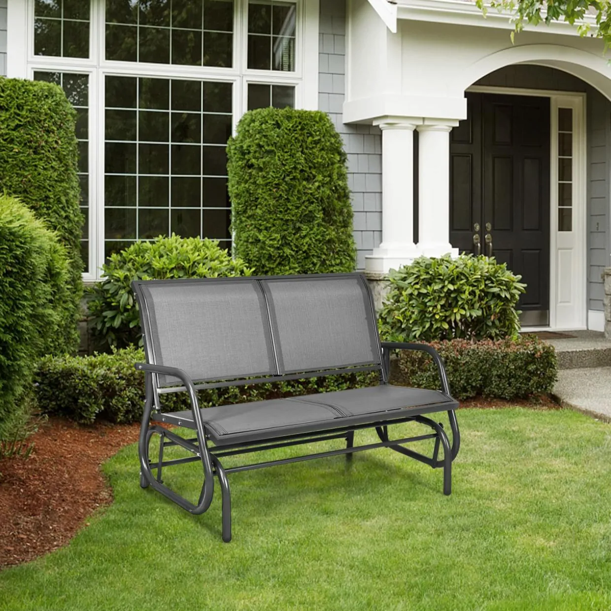 Tangkula 2-Person Patio Glider, Outdoor Swing Bench
