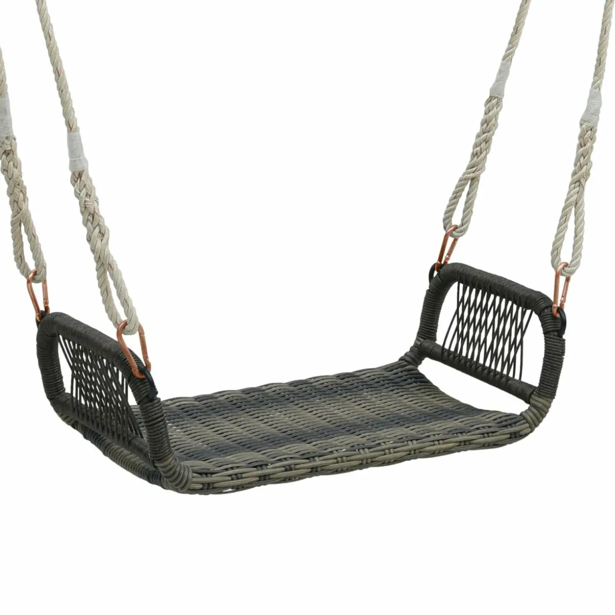 Tangkula 1-Person Rattan Porch Swing, Outdoor Single Swing Chair Bench