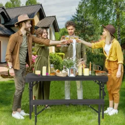 Tangkula Picnic Table with 2 Benches