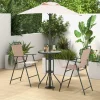 Tangkula 4-Piece Outdoor Bar Set with Umbrella