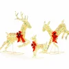 Tangkula 3-Piece Outdoor Christmas Lighted Reindeer Family Set, Light up Xmas Deer Decorations ( 3.4 FT+3.1 FT+1.6 FT )