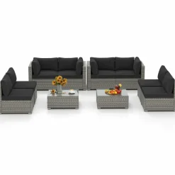 Tangkula 5-Piece Outdoor Patio Sectional Sofa Couch