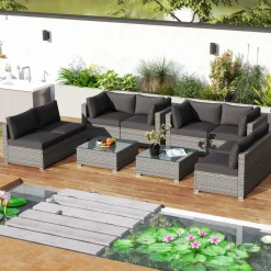 Tangkula 5-Piece Outdoor Patio Sectional Sofa Couch