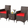 Tangkula 3-Piece Patio Conversation Set