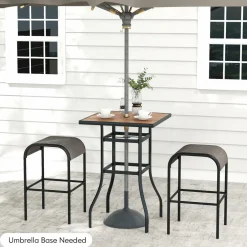 Tangkula 3-Piece Patio Dining Set, Outdoor 27.5