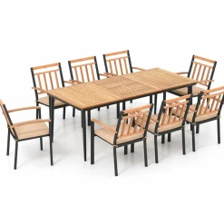 Tangkula 9-Piece Patio Dining Set, 79